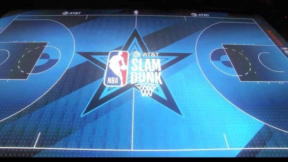 NBA全明星赛首次采用LED地板屏，55世纪
至真显示闪耀篮球盛宴